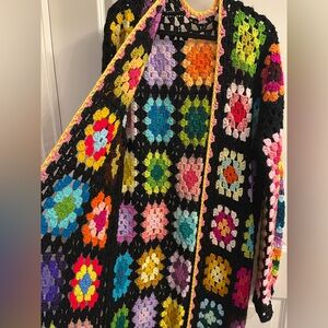 Handmade crochet cardigan, size XL-XXL